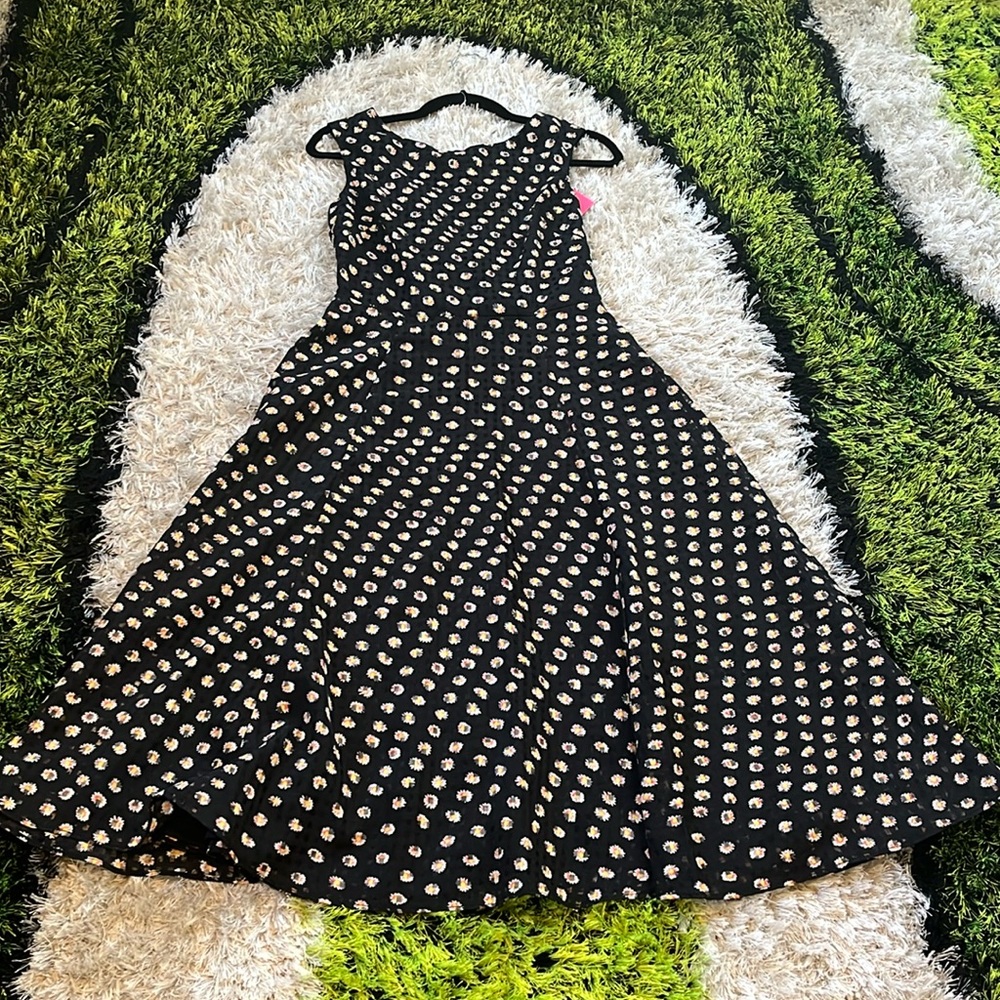 Betsey Johson NWT Black Floral Print Dress